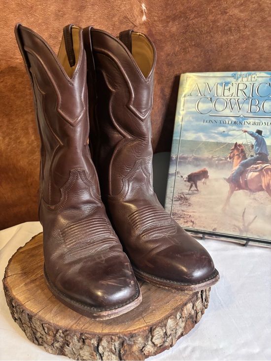 Other - Cuero Men’s Handcrafted Leather Western Cowboy Boots | Brown Size 10 EE